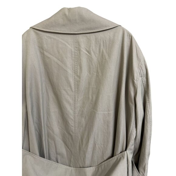 Burberry Beige Cotton Trench Coat With Button Closure & Belted Back - Picture 5 of 16